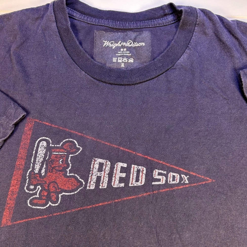 Wright & Ditson Boston Red Sox T-Shirt Mens XL Navy